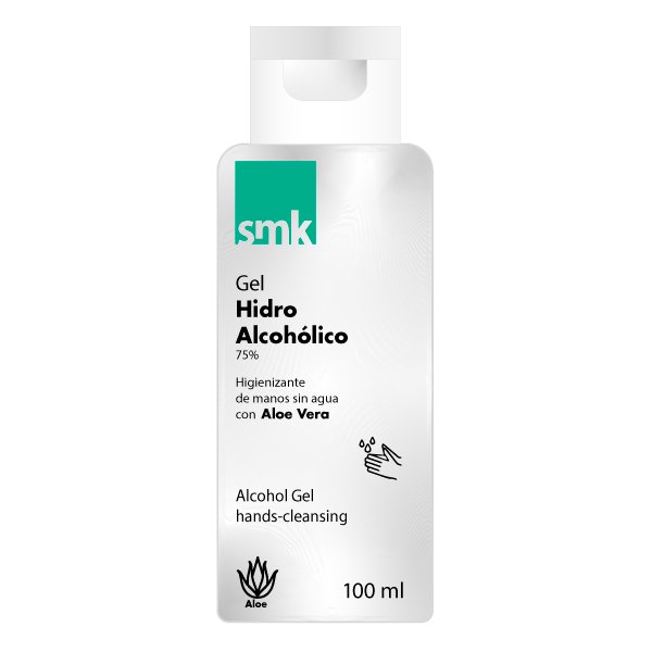 Gel hidroalcohólico Botella Tapón Dosificador 100ml SMK